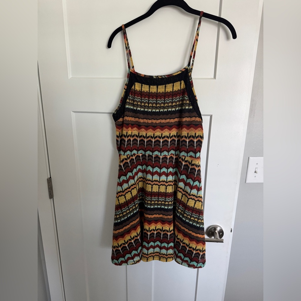 Multicolored Xhilaration Dress and Cardigan Set. Dress Sz Large Cardigan Sz XL